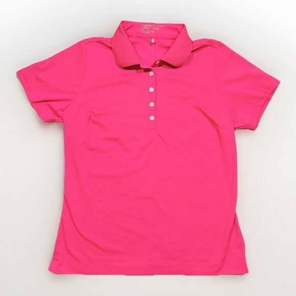 Nike Tops - Nike Golf Women's Tour Performance Dri Fit Polo Neon Pink Size Large Bright Pink